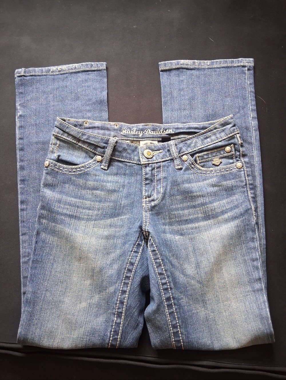 Harley-Davidson Women's Light Blue Boot-Cut Jeans